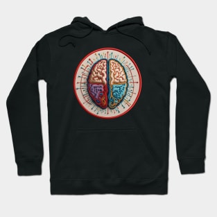 Bilateral Hemispheres Embroidered Patch Hoodie